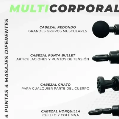 Pistola de Masaje Muscular Portátil Recargable - miniatura 5
