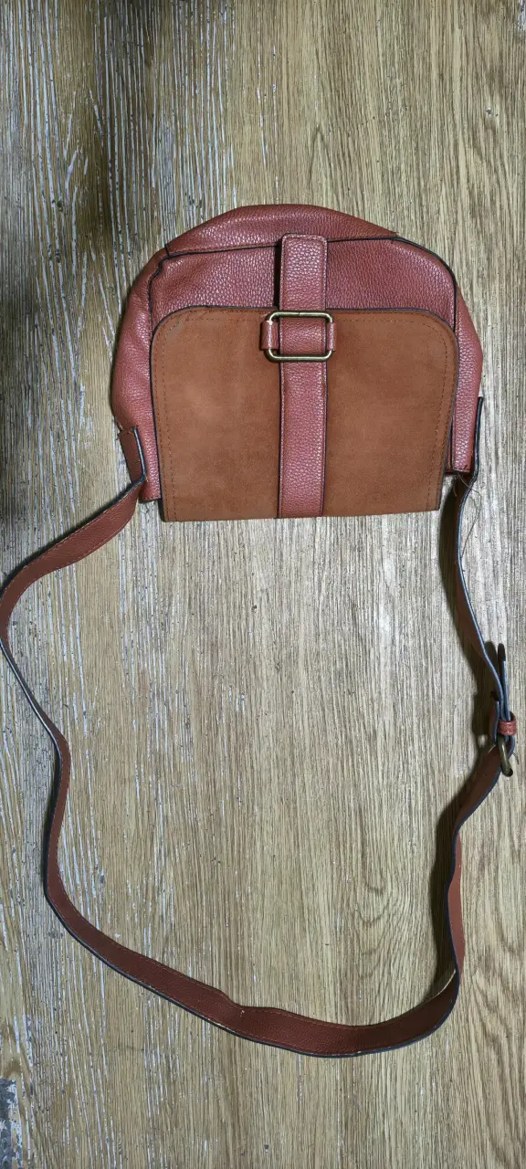 Cartera bandolera de cuero marrón - 3