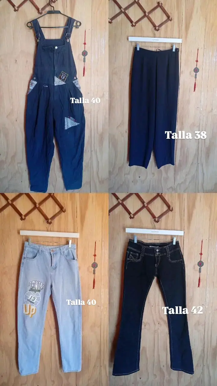 Lote de pantalones y overol de mujer en varias tallas - 1