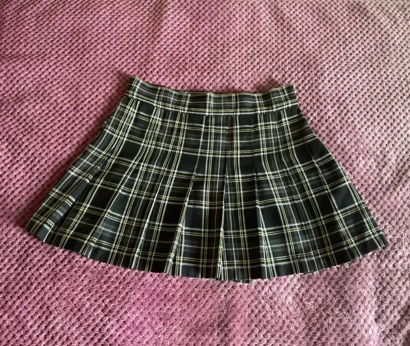Falda escocesa plisada para mujer - 1
