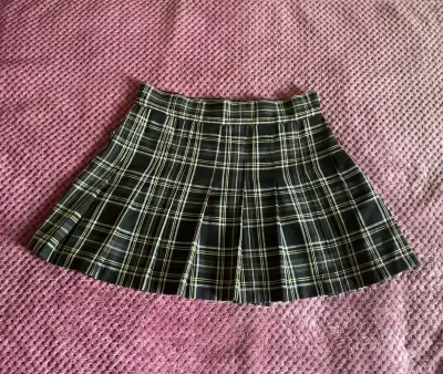 Falda escocesa plisada para mujer - miniatura 1