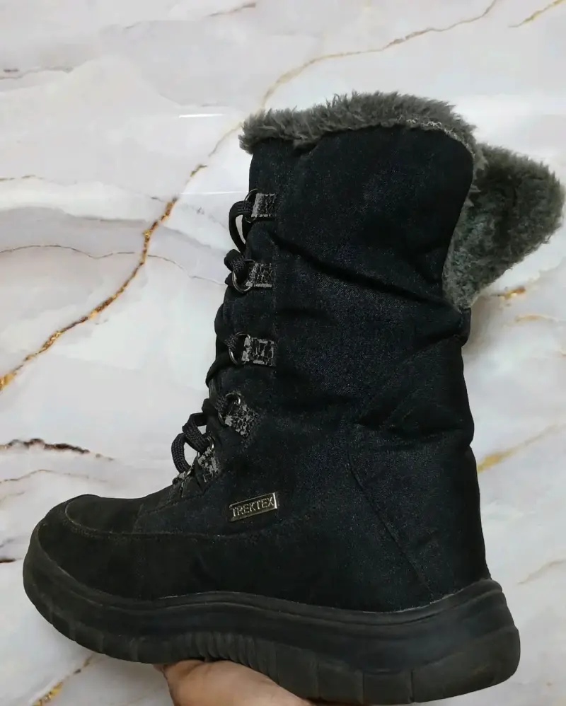 Botas de invierno negras con forro de piel