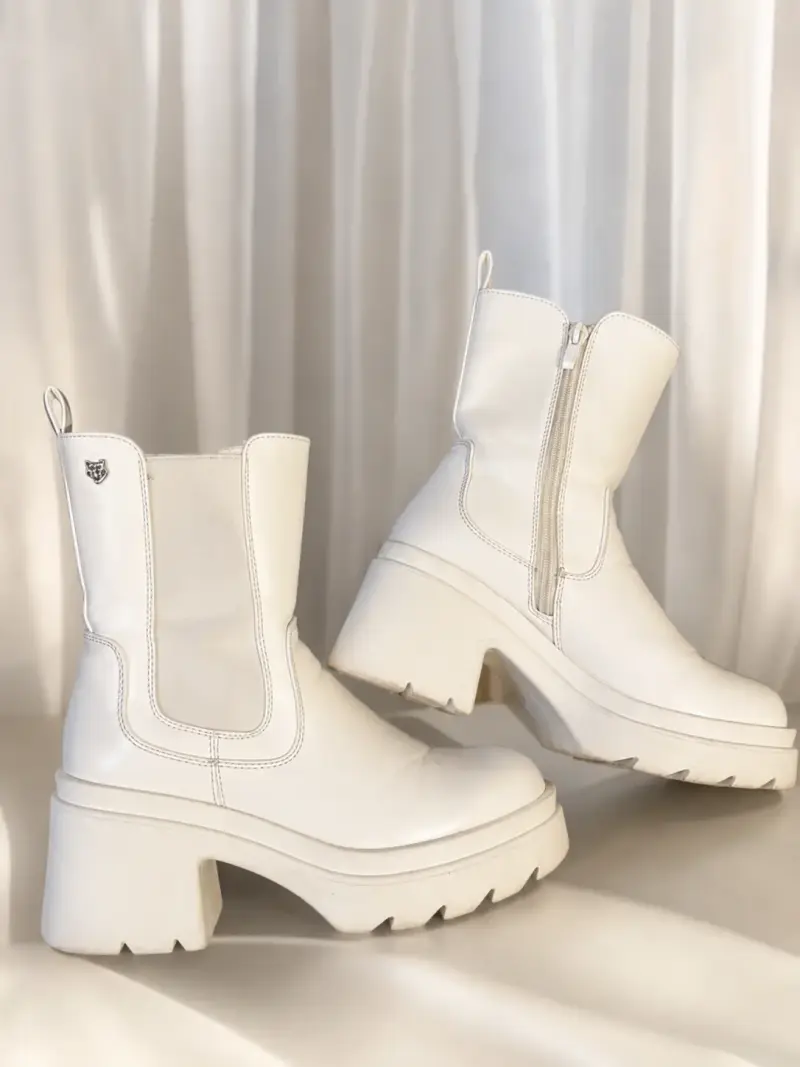 Botas blancas Gotta con plataforma