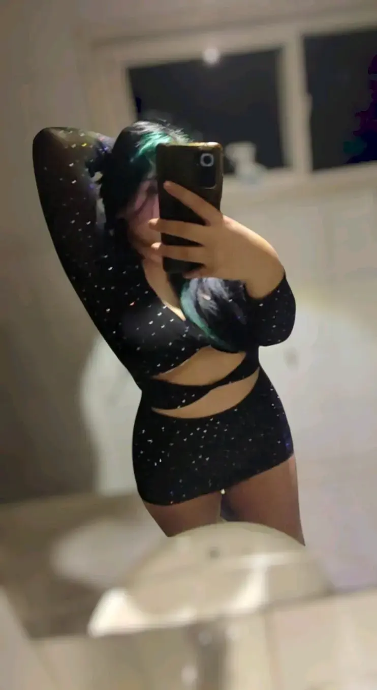 Vestido negro con brillo - 1
