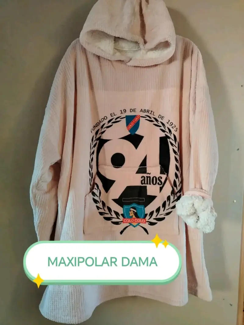 Maxipolar de Mujer Colo-Colo con Capucha - 1