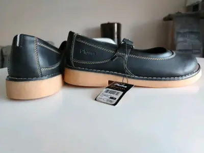 Zapatos escolares de cuero Pluma para niña - miniatura 1