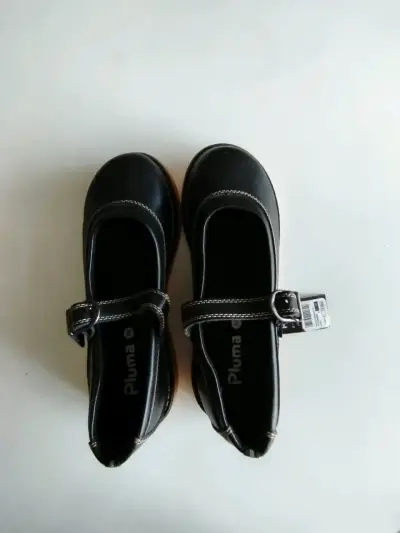 Zapatos escolares de cuero Pluma para niña - miniatura 5