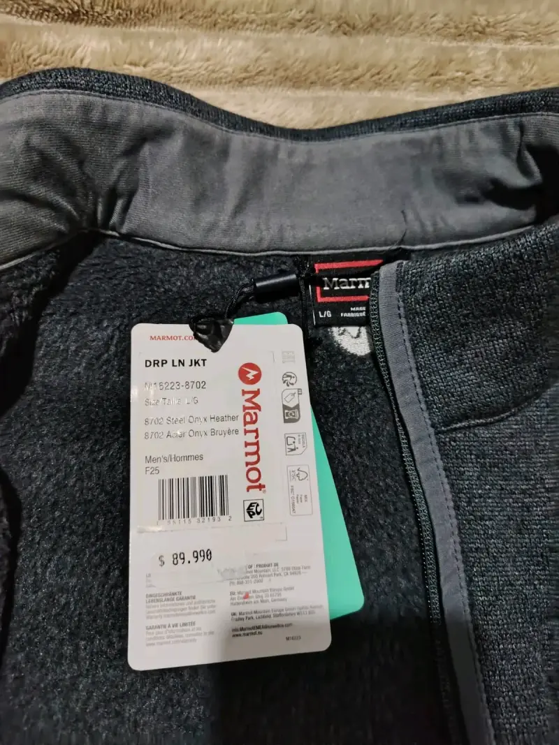 Chaqueta de polar gris para hombre marca Marmot - 4