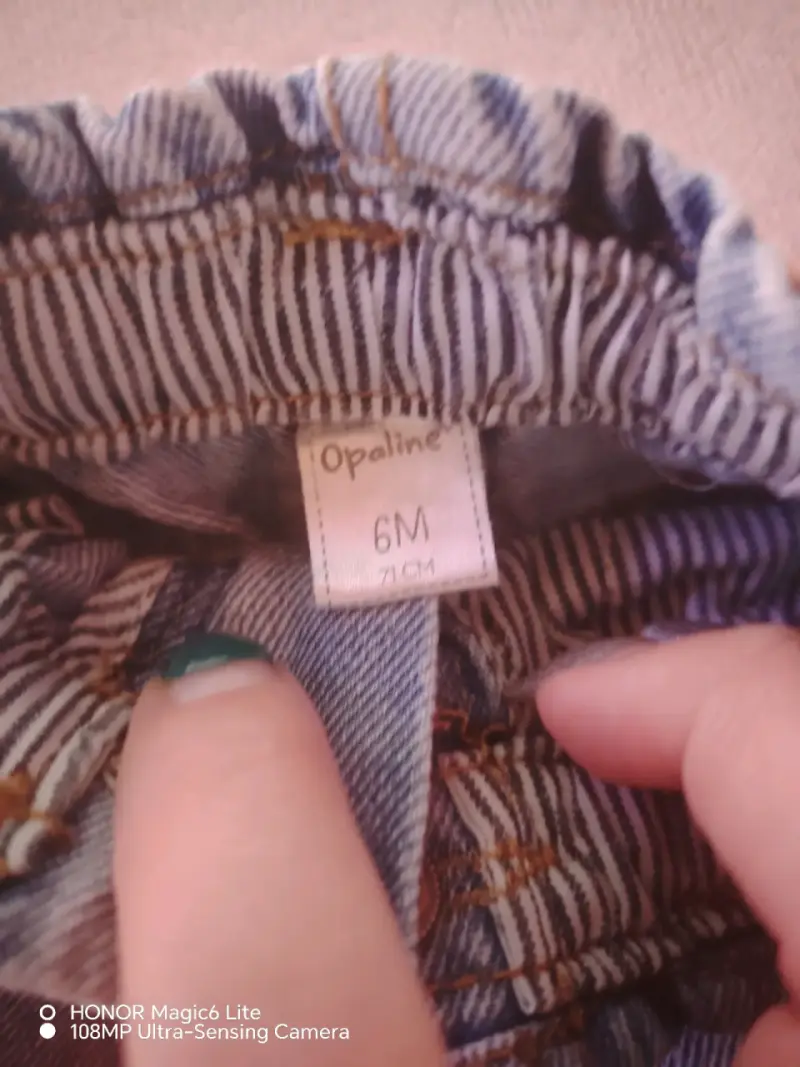 Shorts de mezclilla para niña con cinturón rosa - 2