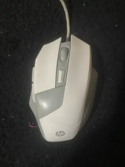 Mouse HP óptico con cable color blanco - miniatura 4