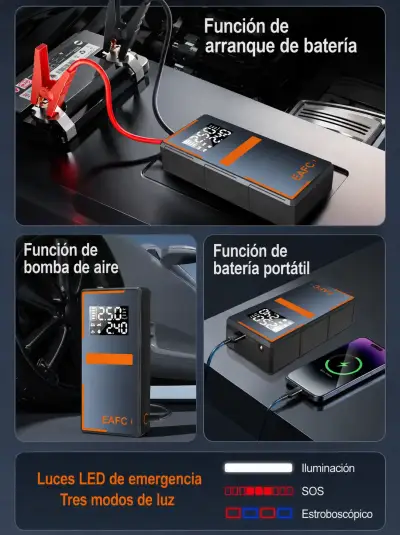 Partidor de Batería/powerbank/inflador/linterna - miniatura 4