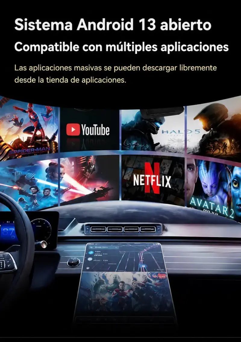 AI Box Android 13 con Bluetooth y WiFi. YouTube - 3