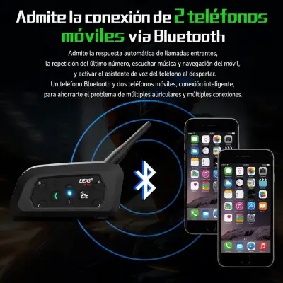 Intercomunicador Bluetooth  Ejeas V6 pro+ - miniatura 3