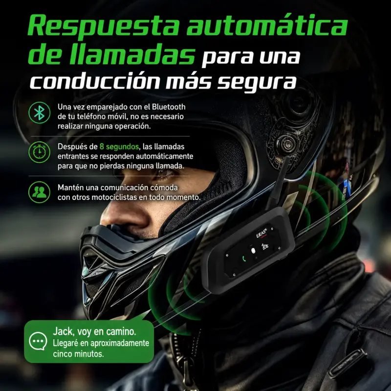 Intercomunicador Bluetooth Ejeas V6 pro+ - 6
