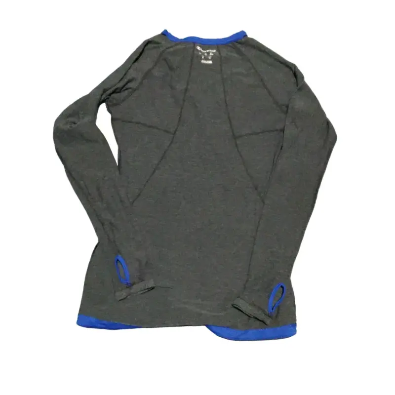 Polera deportiva manga larga gris