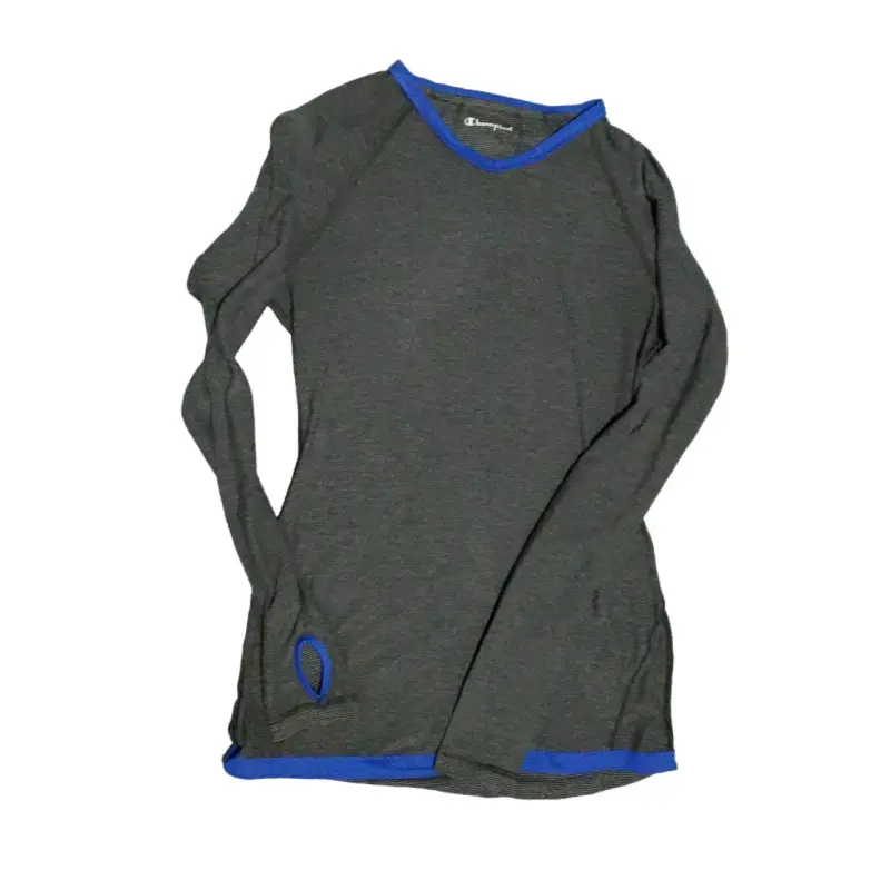 Polera deportiva manga larga gris - 2