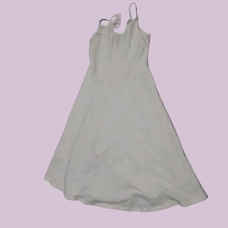 Vestido blanco casual sin mangas elegante - 2