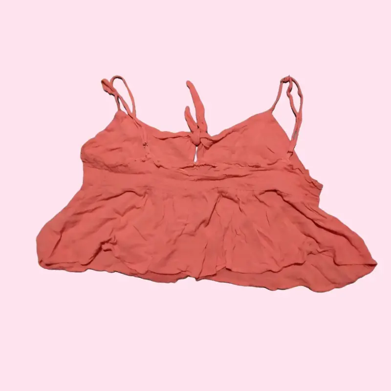 Top de tirantes coral con encaje - 2