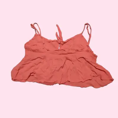 Top de tirantes coral con encaje - miniatura 2