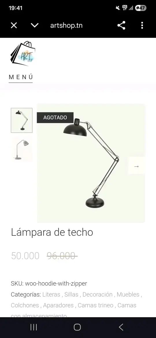 Lámpara de pie articulada negra moderna - 2
