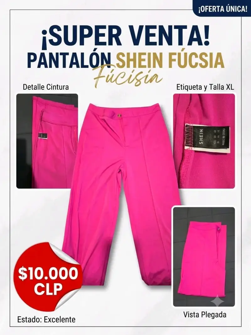 Pantalón fucsia Shein talla XL