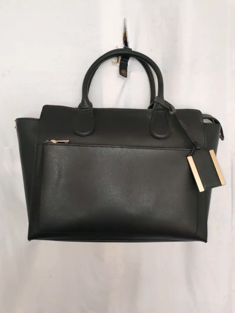 Elegante cartera negra ZARA - 1