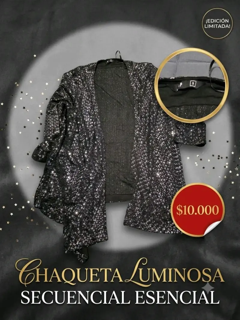 Chaqueta luminosa con lentejuelas edición limitada