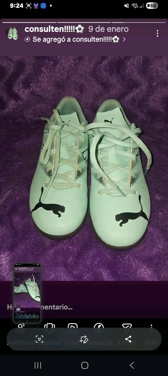 Zapatillas deportivas Puma color menta - 1