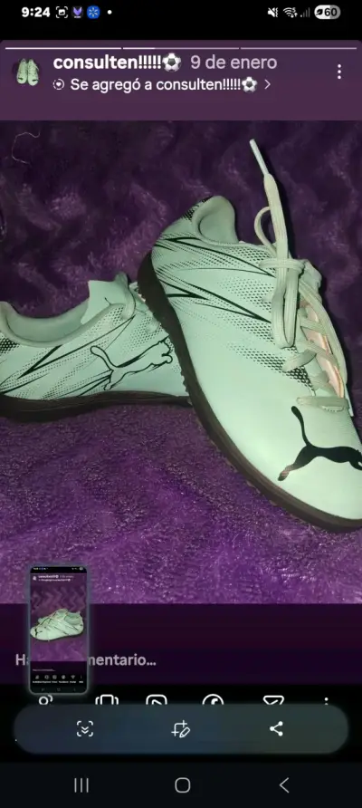 Zapatillas deportivas Puma color menta - miniatura 3