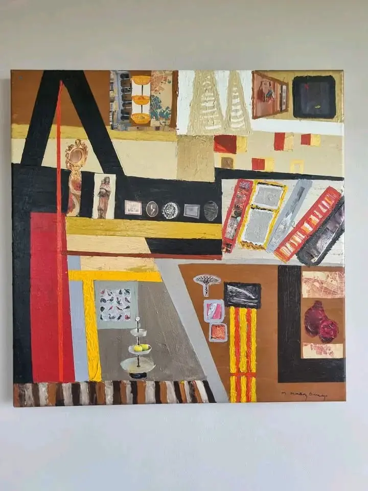 Cuadro acrílico con técnica mixta 60x60 cm