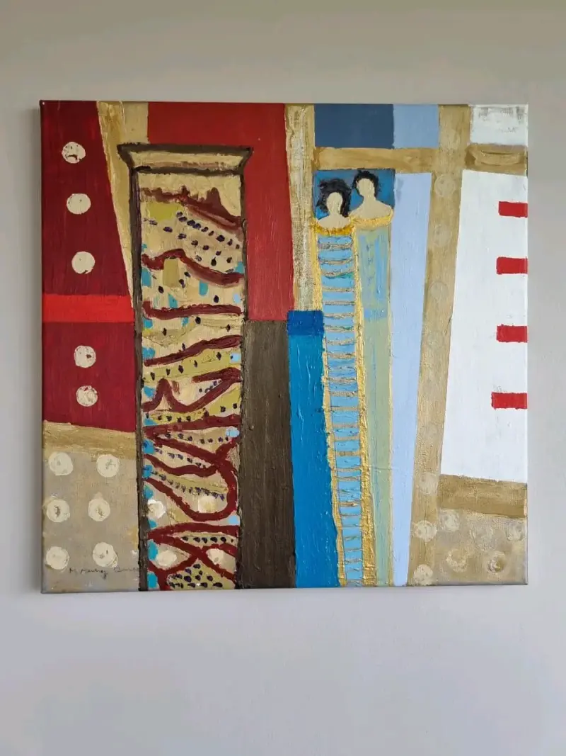 Cuadro acrílico con técnica mixta 60x60 cm