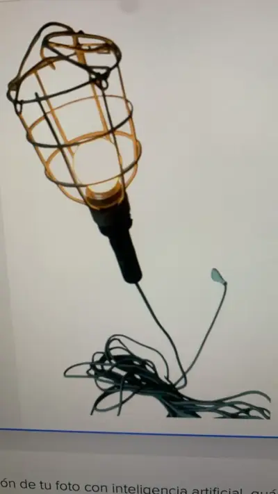 Lámpara de trabajo con cable largo y protección metálica - miniatura 3