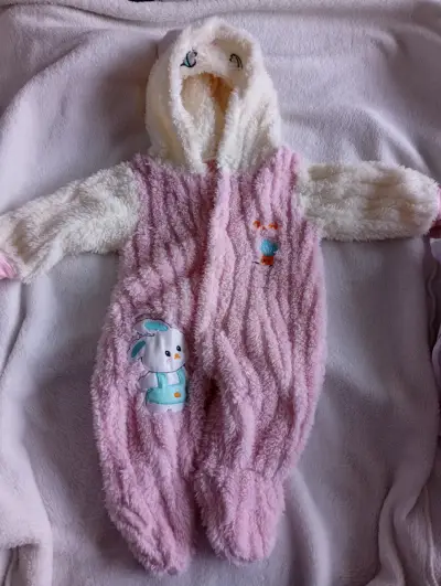Vestido de niña rosa con flores en tul - miniatura 3