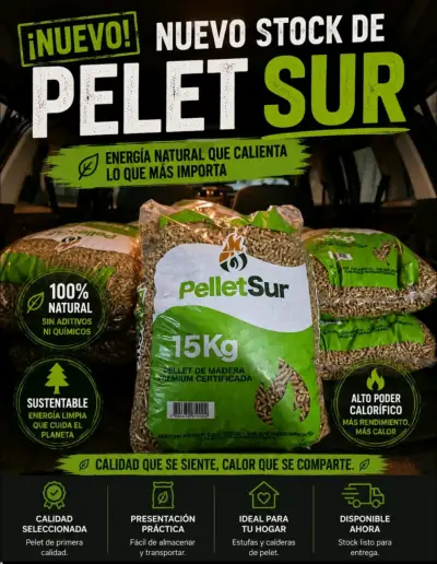 Pellet de Madera Premium PelletSur 15kg - miniatura 1