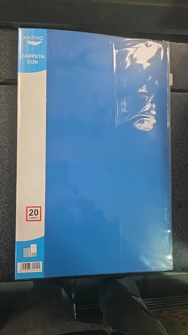 Carpeta Nativo con 20 fundas color azul - 1
