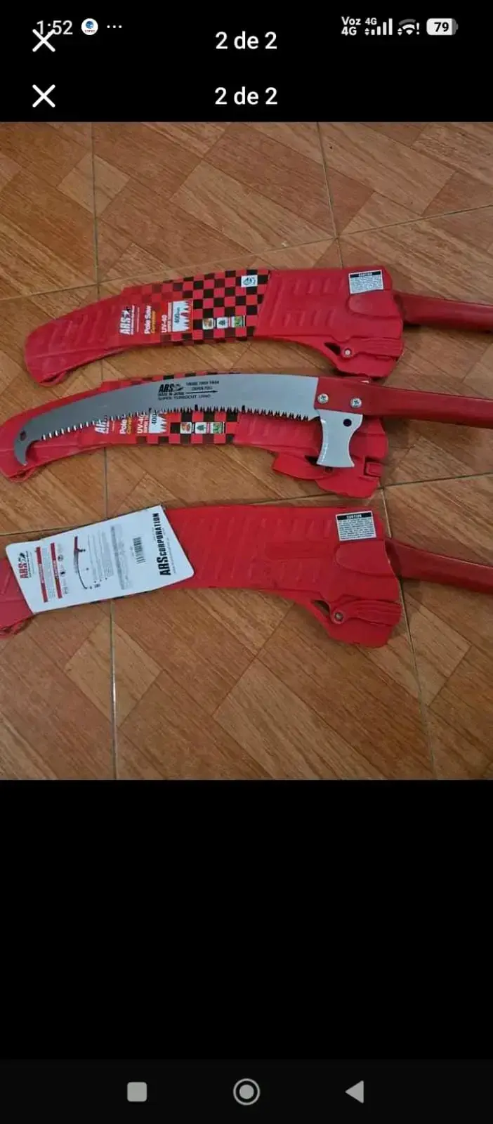 Sierra de poda ARS UV-40 con funda roja - 1