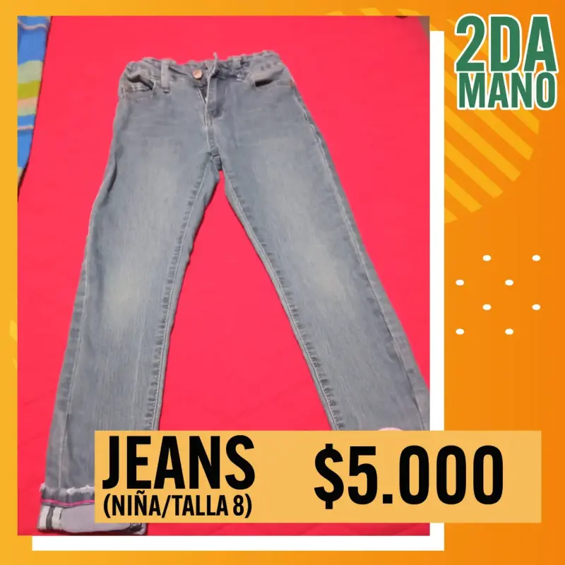 Jeans para niña talla 8 en buen estado