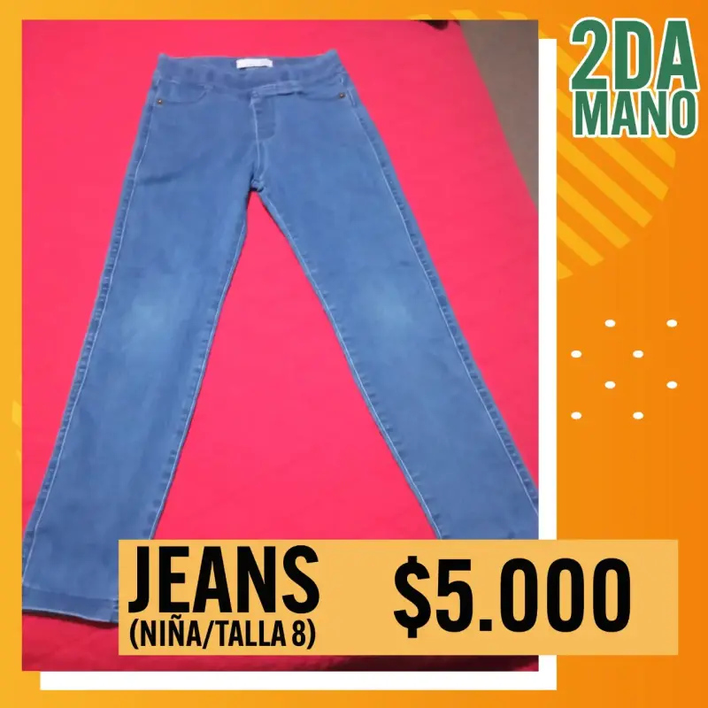 Jeans de niña talla 8 en buen estado