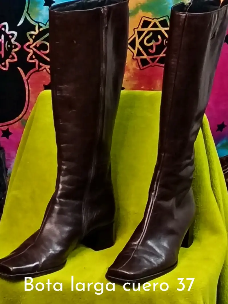 Botas largas de cuero marrón talla 37 - 1