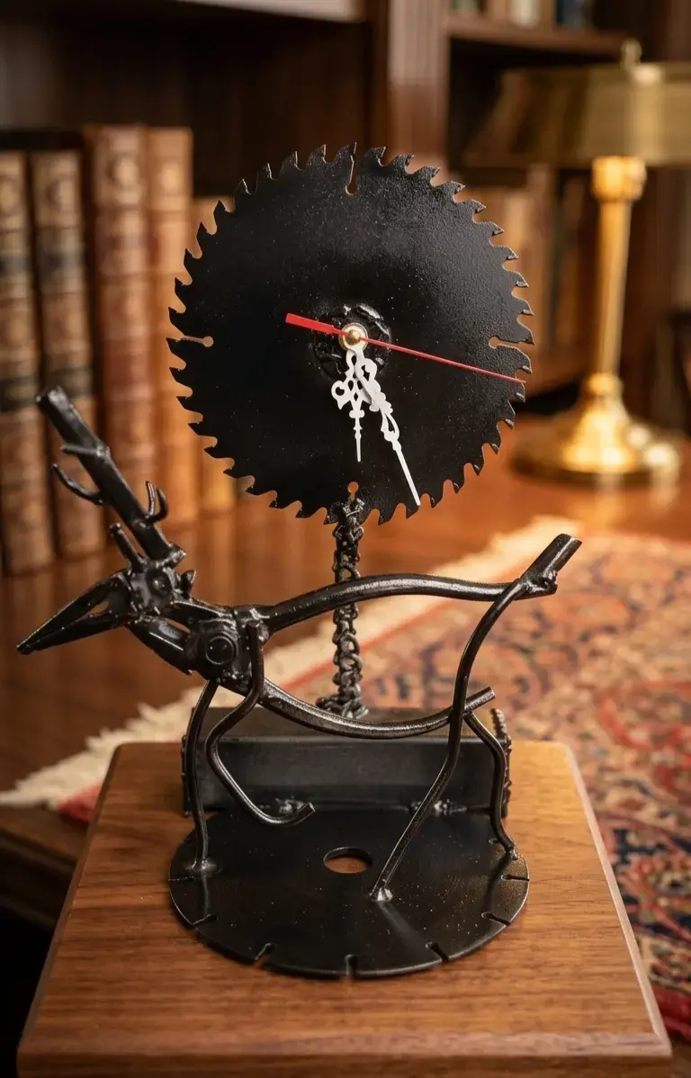 Reloj de mesa artesanal " Cazador del tiempo" - 1
