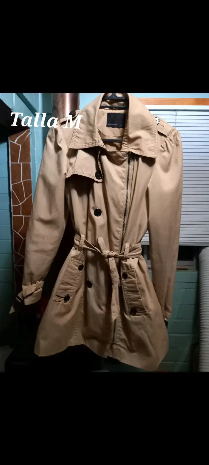 Abrigo trench beige talla M para mujer - 1