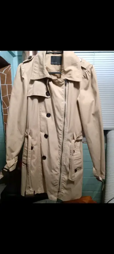 Abrigo trench beige talla M para mujer - miniatura 2