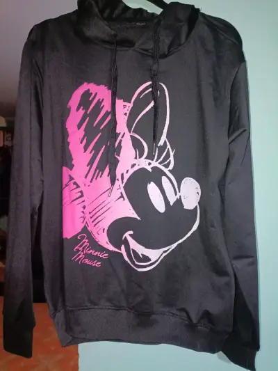 Polerón negro Minnie Mouse para mujer - miniatura 1