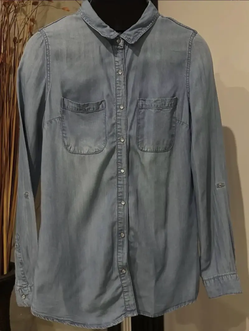 Camisa de mezclilla azul