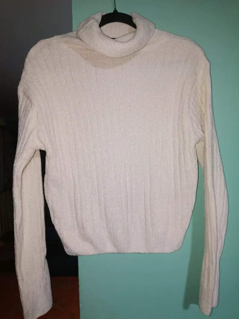 Cardigan de punto rosa con botones - 6