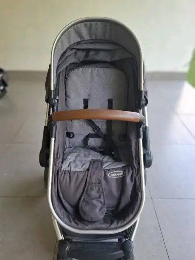 Coche de bebé Bebesit gris con manillar ajustable - miniatura 4