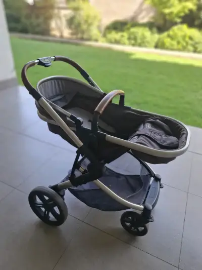 Coche de bebé Bebesit gris con manillar ajustable - miniatura 5