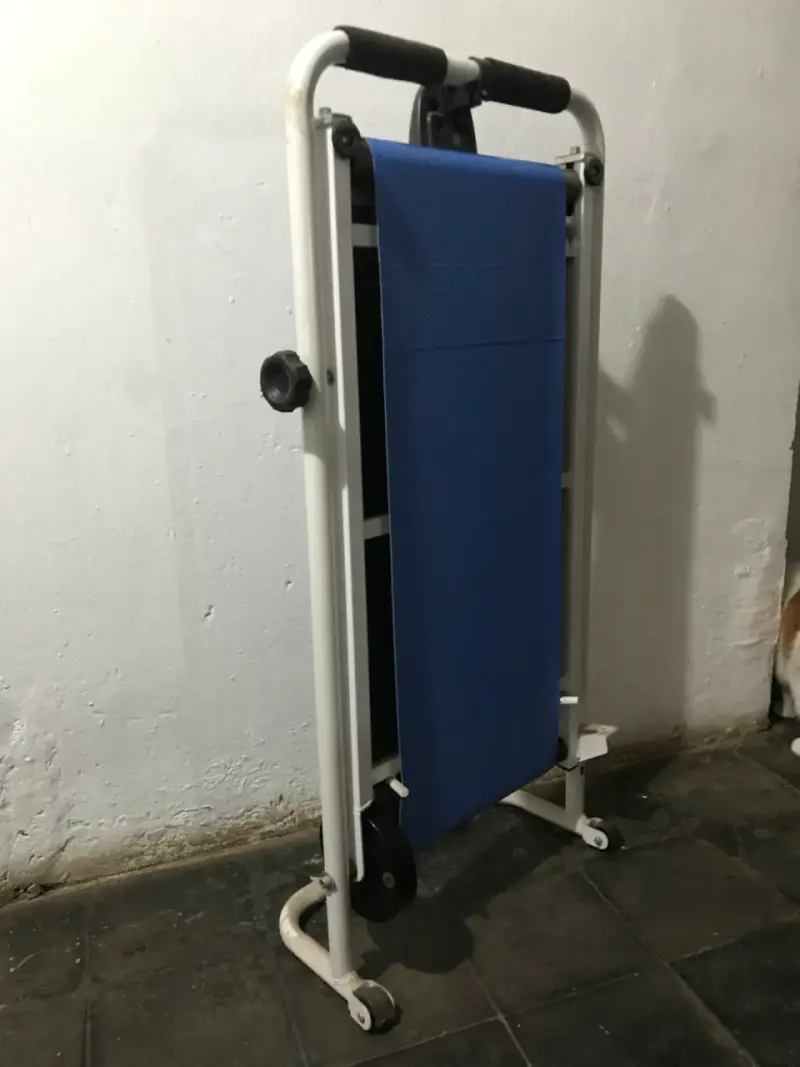 Caminadora manual plegable azul - 2