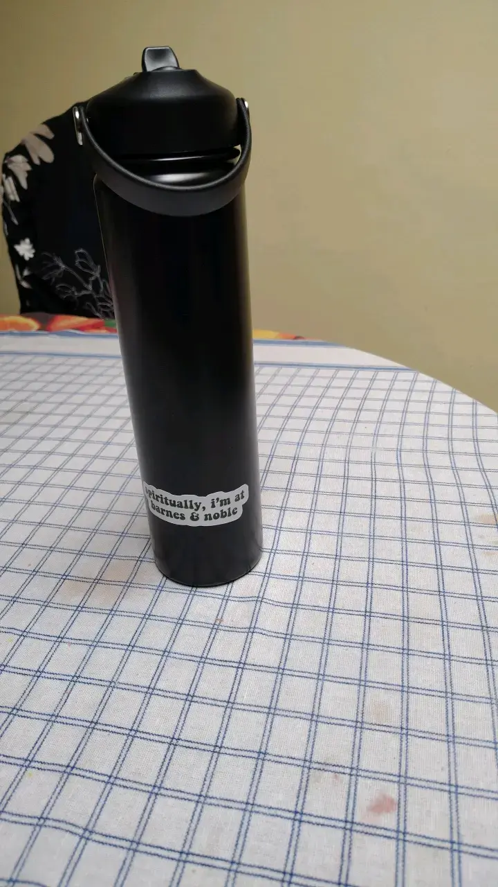 Botella térmica negra con tapa hermética - 1