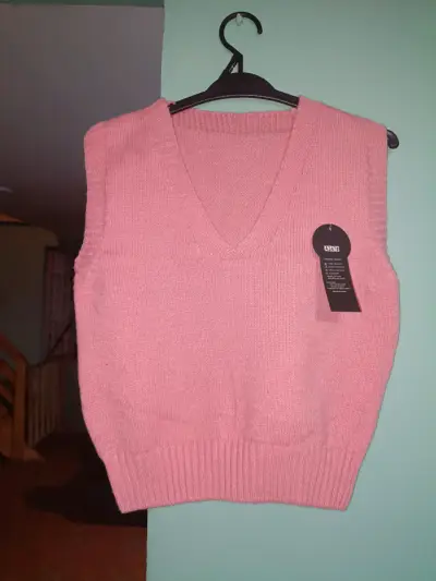 Polera crop azul con brillo para mujer - miniatura 5